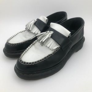 Dr. Martens Adrian Tassel Loafers Black White